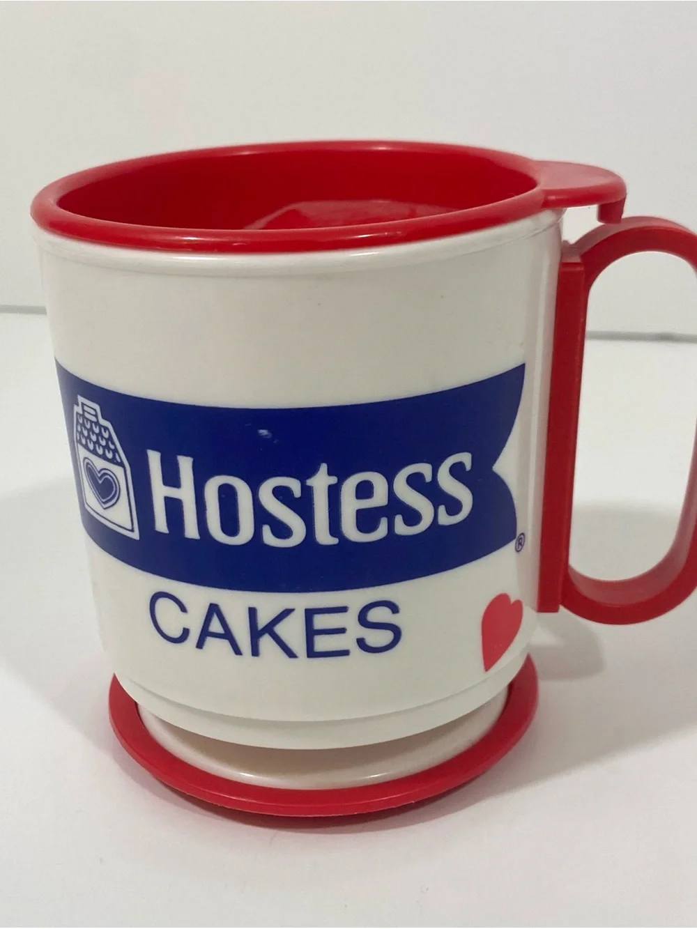 Vintage 80’s Hostess Twinkie The Kid Red & White Plastic Travel Mug
